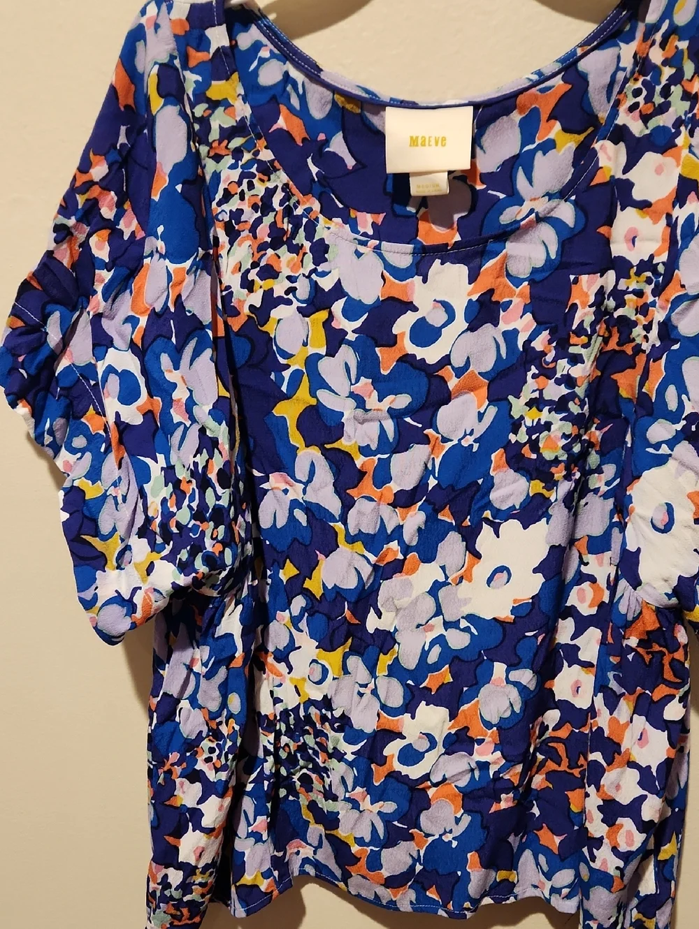❤️ ANTHROPOLOGIE MAEVE MILLA FLORAL TOP, MEDIUM - Picture 5 of 12